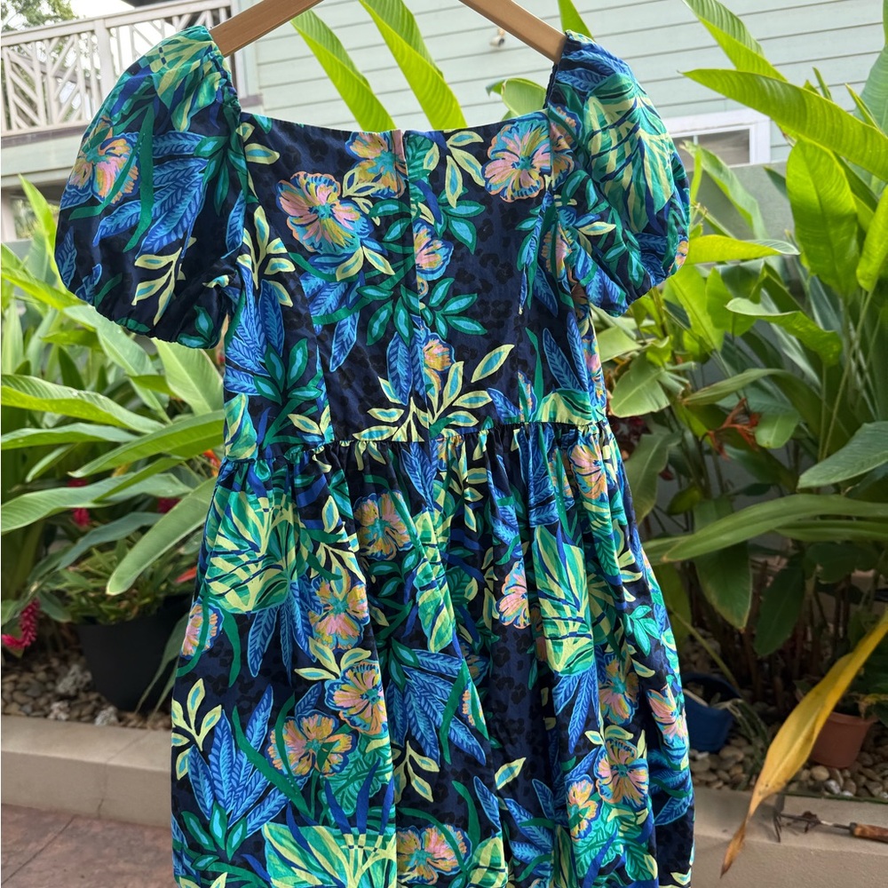 Lilly Pulitzer Vibrant Blue and Green Kids Dress - Picture 5 of 5